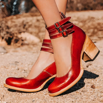 Plantaris Lise – Sandales à Talon Confort Femme Effet Cuir | Maintien, Élégantes