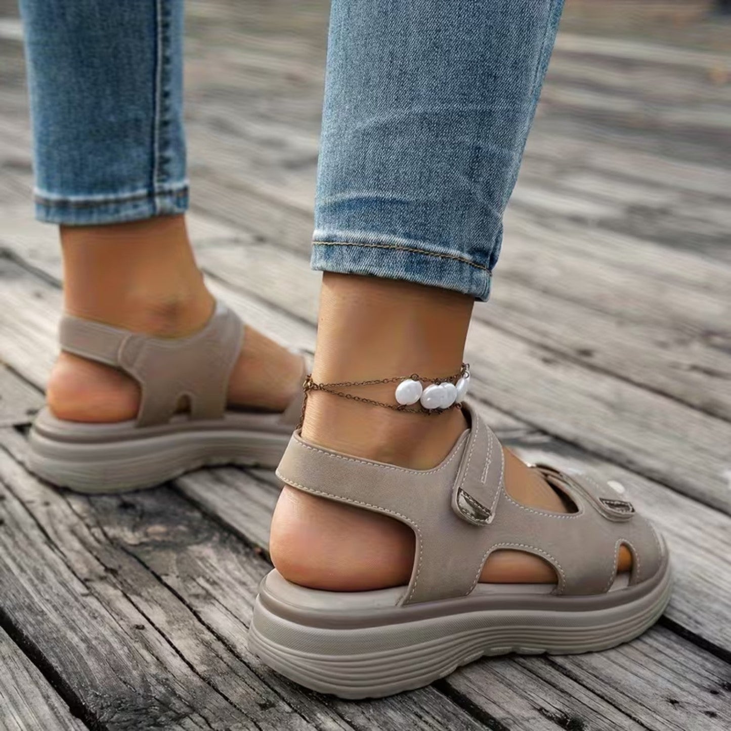 Soline — Sandale Orthopédique Cuir Vegan, Soutien Voûte Plantaire