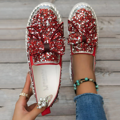 Plantaris Isabeau – Mocassins Confort Femme Nœud Strass | Voûte Plantaire, Élégants