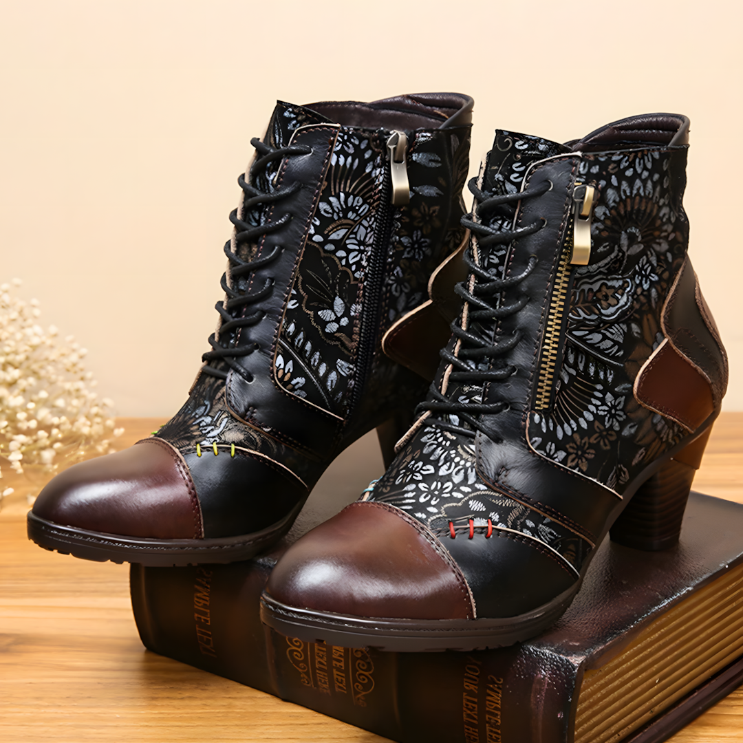 Plantaris Zoé – Bottines Imperméables Femme Motif Fleuri | Confort, Toutes Saisons