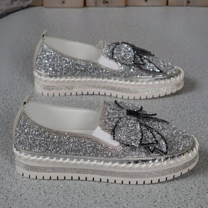Plantaris Isabeau – Mocassins Confort Femme Nœud Strass | Voûte Plantaire, Élégants