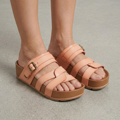 Plantaris Pénélope – Sandales Plateforme Confort Femme Effet Cuir | Voûte Plantaire, Boucle