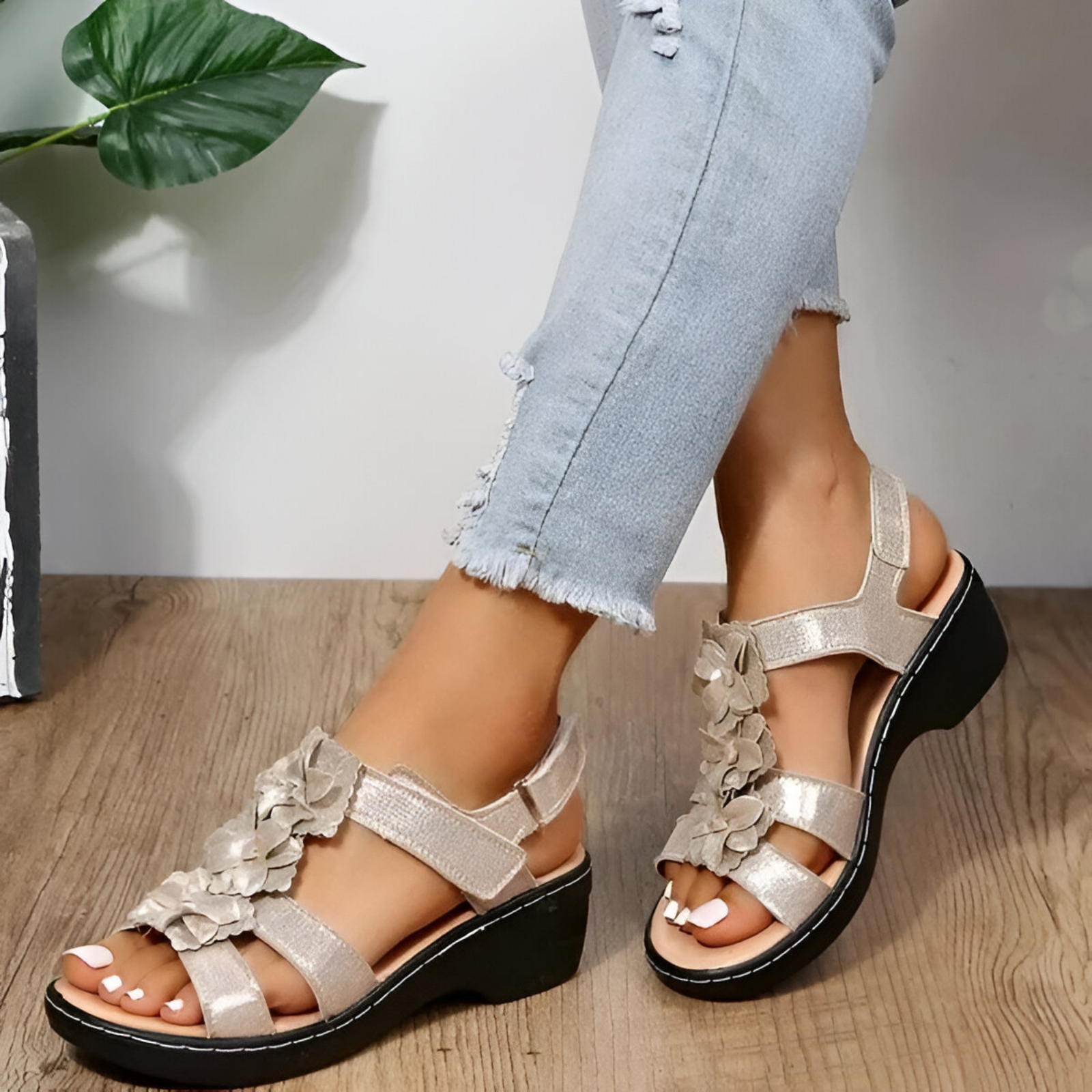 Plantaris Agathe – Sandales Compensées Orthopédiques Femme | Voûte Plantaire, Rétro
