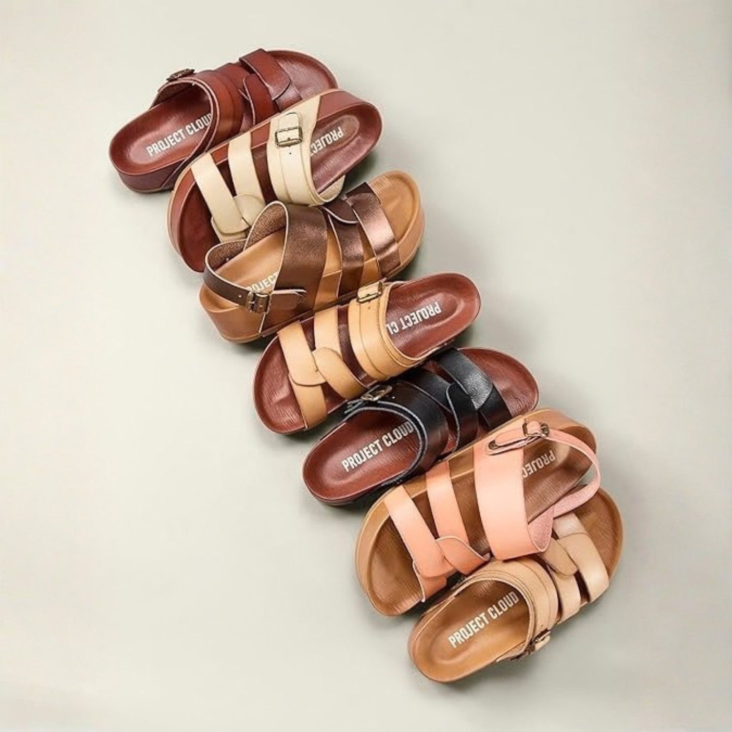 Plantaris Pénélope – Sandales Plateforme Confort Femme Effet Cuir | Voûte Plantaire, Boucle