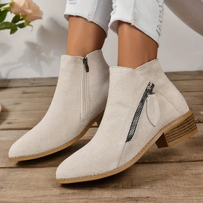 Plantaris Maaike – Bottines Zippées Femme Rétro | Confort Voûte Plantaire, Quotidien