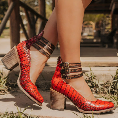 Plantaris Lise – Sandales à Talon Confort Femme Effet Cuir | Maintien, Élégantes