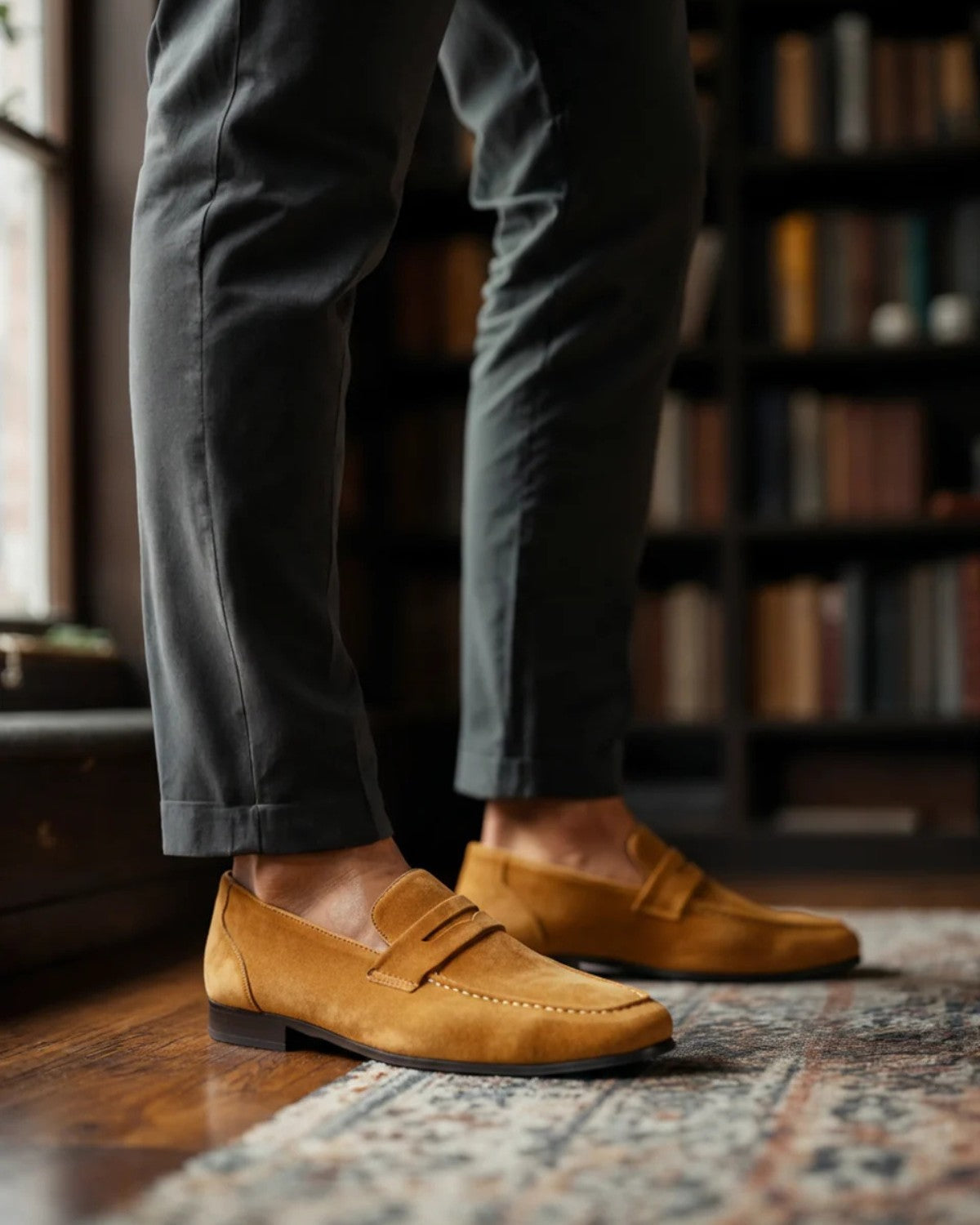 Plantaris Margaux Penny – Mocassins Penny Confort Femme Daim | Voûte Plantaire, 3 Coloris