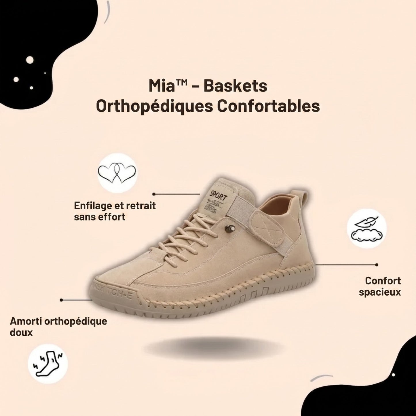 Mia — Basket Confort Pieds Larges, Pour Rester Debout 6h+