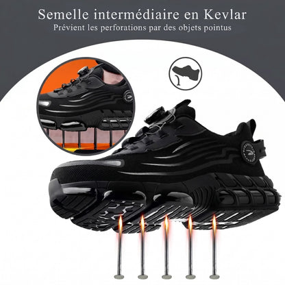 Chaussures de Sécurité Homme S1P – Laçage Rotatif, Légères | Plantaris