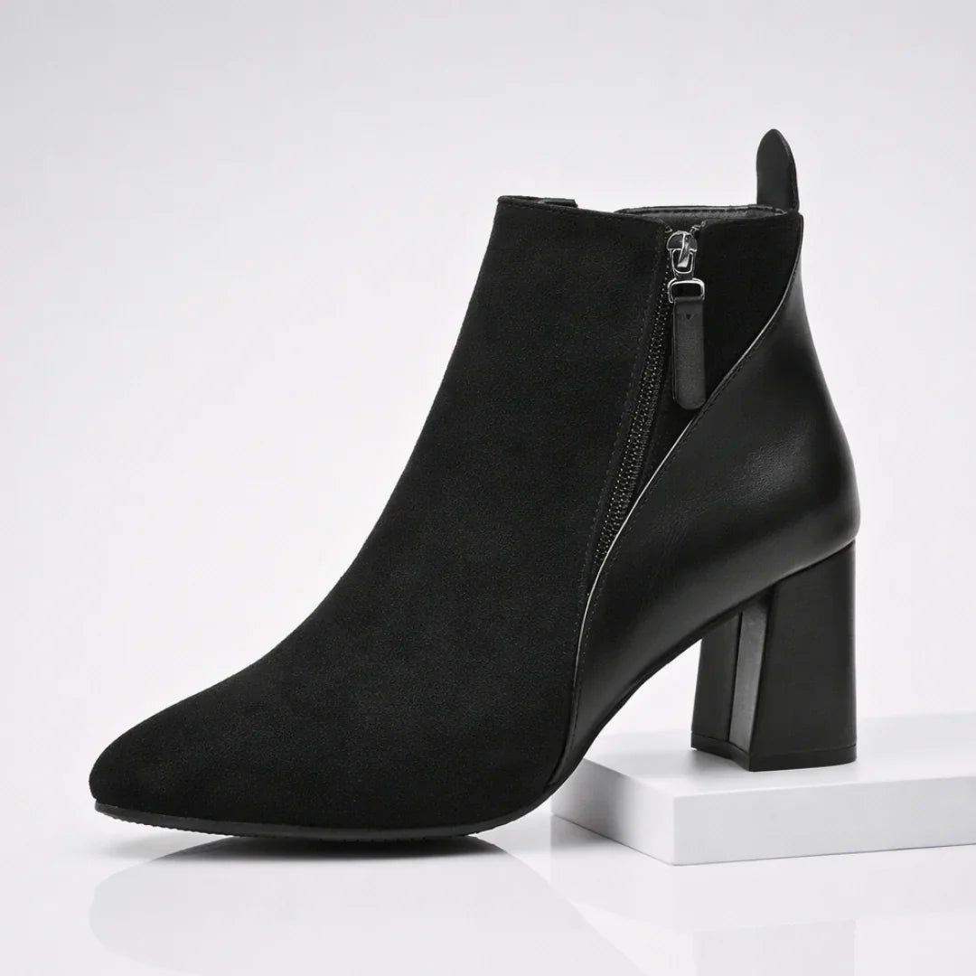 Plantaris Odette – Bottines Femme Effet Daim | Confort Voûte Plantaire, Élégantes