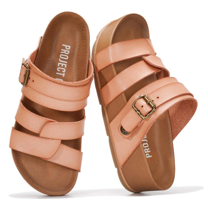 Plantaris Pénélope – Sandales Plateforme Confort Femme Effet Cuir | Voûte Plantaire, Boucle