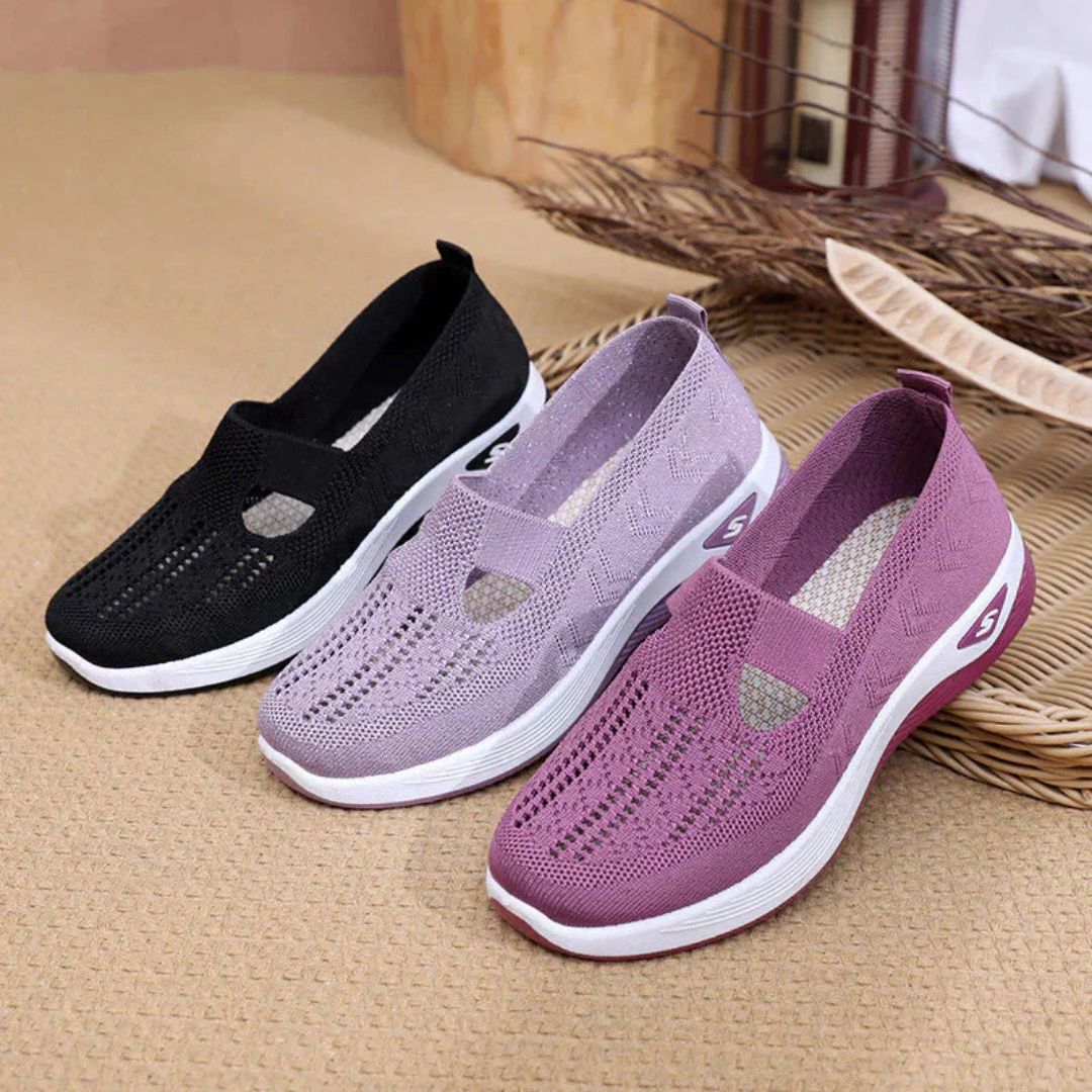 Olivia — Mocassin Orthopédique en Tricot, Facile à Enfiler