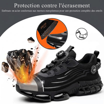 Chaussures de Sécurité Homme S1P – Laçage Rotatif, Légères | Plantaris