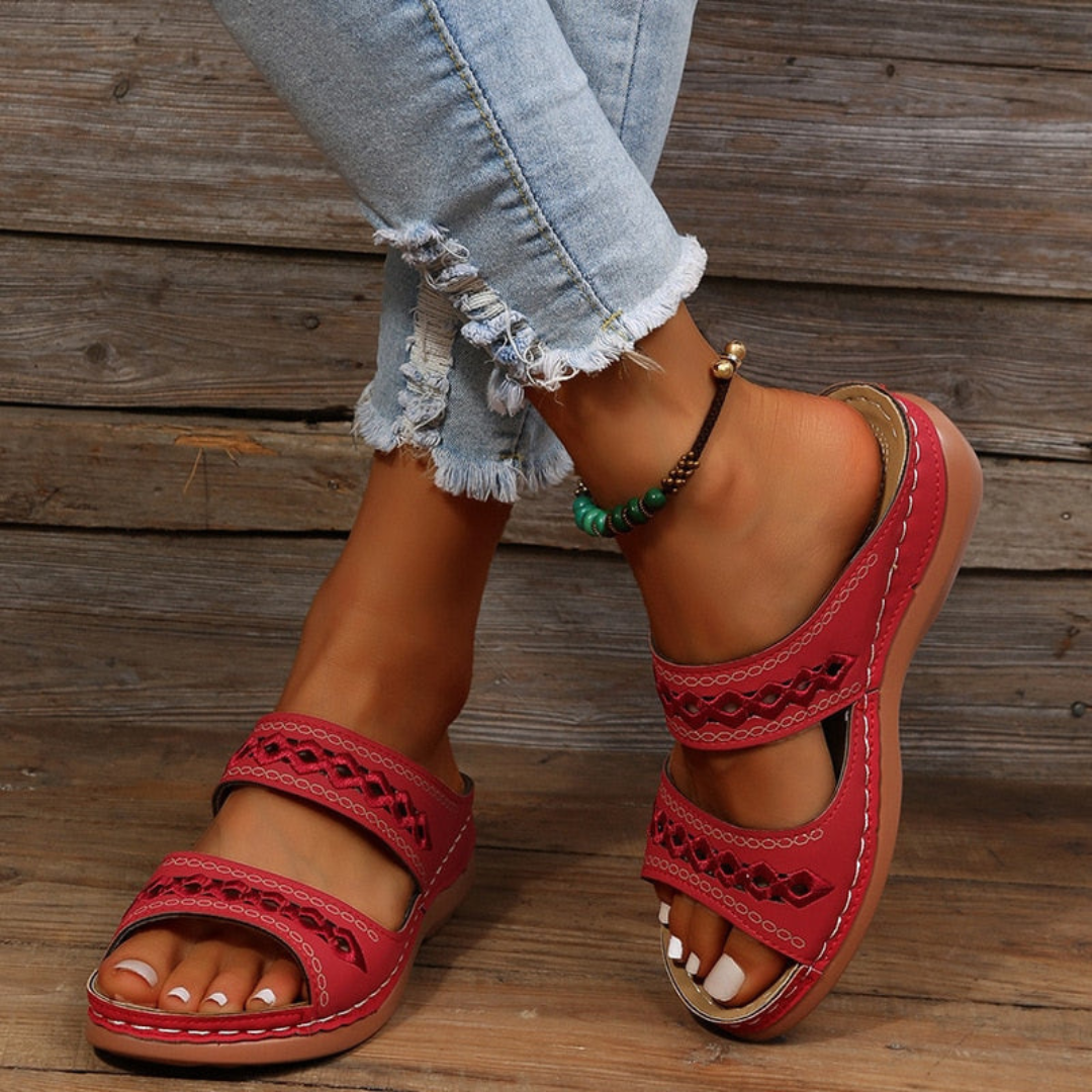 Plantaris Rose – Sandales Orthopédiques Femme Confort | Voûte Plantaire, Style Quotidien
