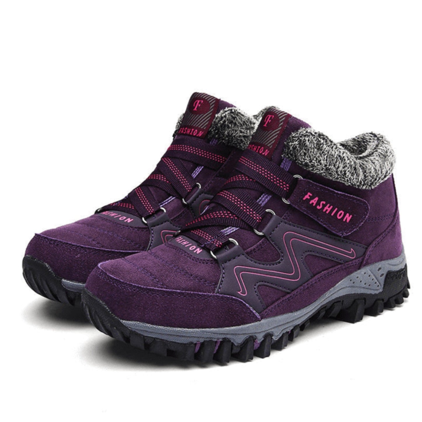 Plantaris Neige – Baskets Montantes Fourrées Femme Plateforme | Chaud Confort, Antidérapantes