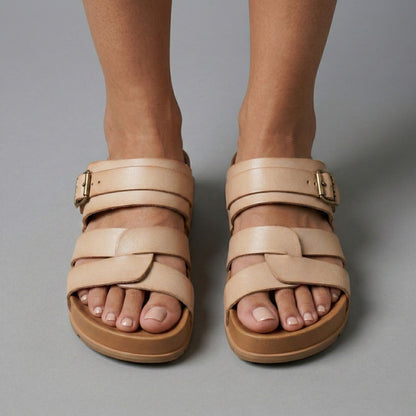 Plantaris Pénélope – Sandales Plateforme Confort Femme Effet Cuir | Voûte Plantaire, Boucle