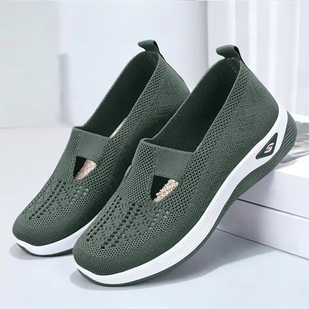 Olivia — Mocassin Orthopédique en Tricot, Facile à Enfiler