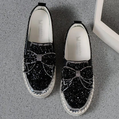 Plantaris Isabeau – Mocassins Confort Femme Nœud Strass | Voûte Plantaire, Élégants