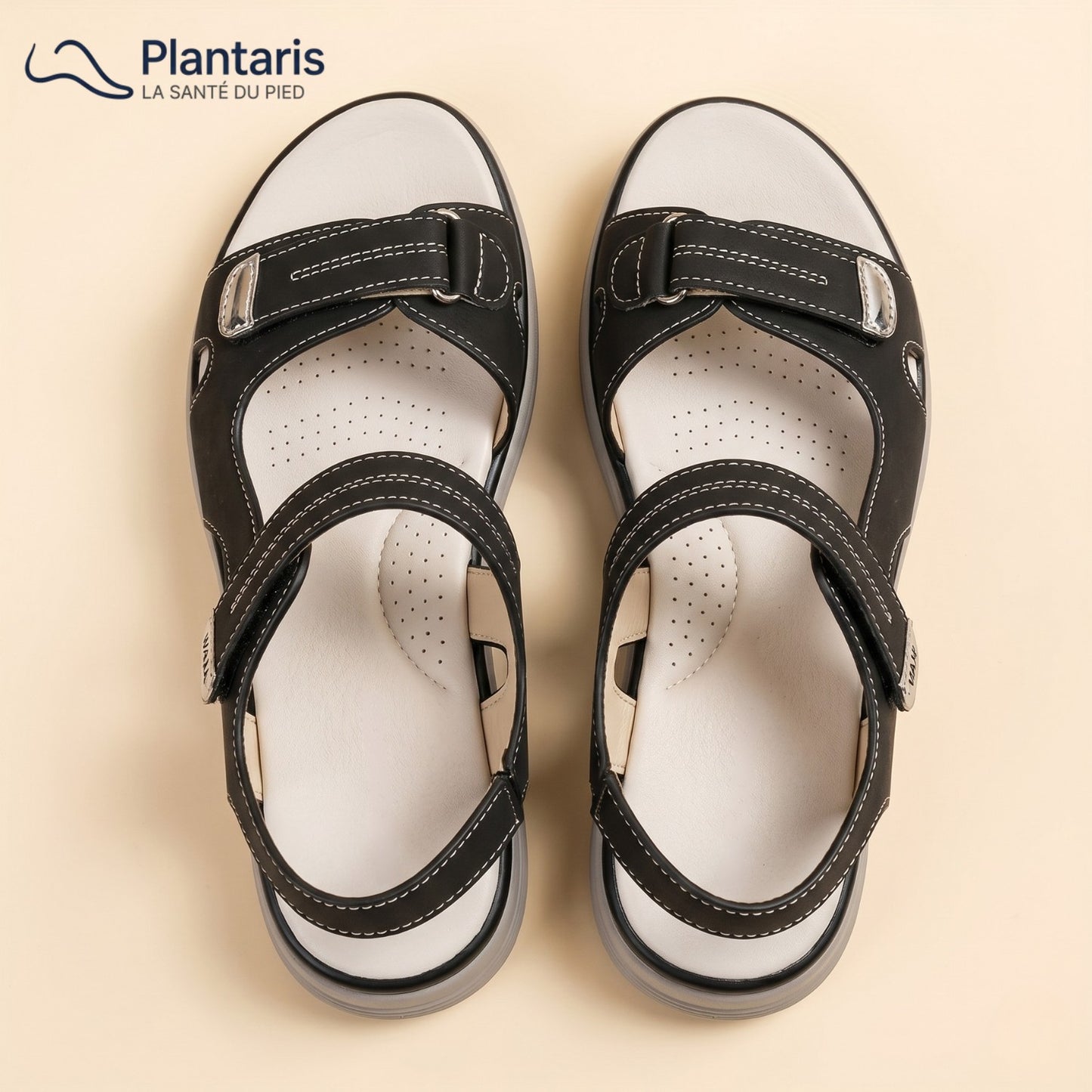 Soline — Sandale Orthopédique Cuir Vegan, Soutien Voûte Plantaire