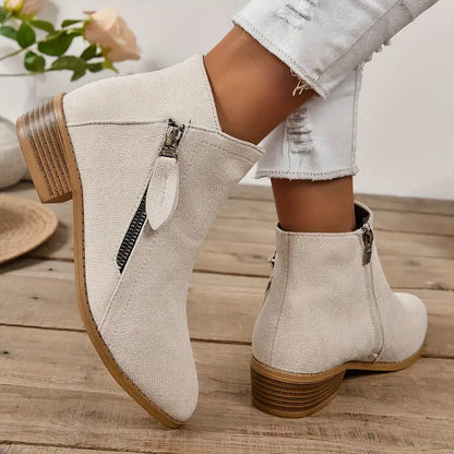 Plantaris Maaike – Bottines Zippées Femme Rétro | Confort Voûte Plantaire, Quotidien