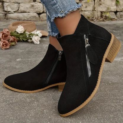 Plantaris Maaike – Bottines Zippées Femme Rétro | Confort Voûte Plantaire, Quotidien