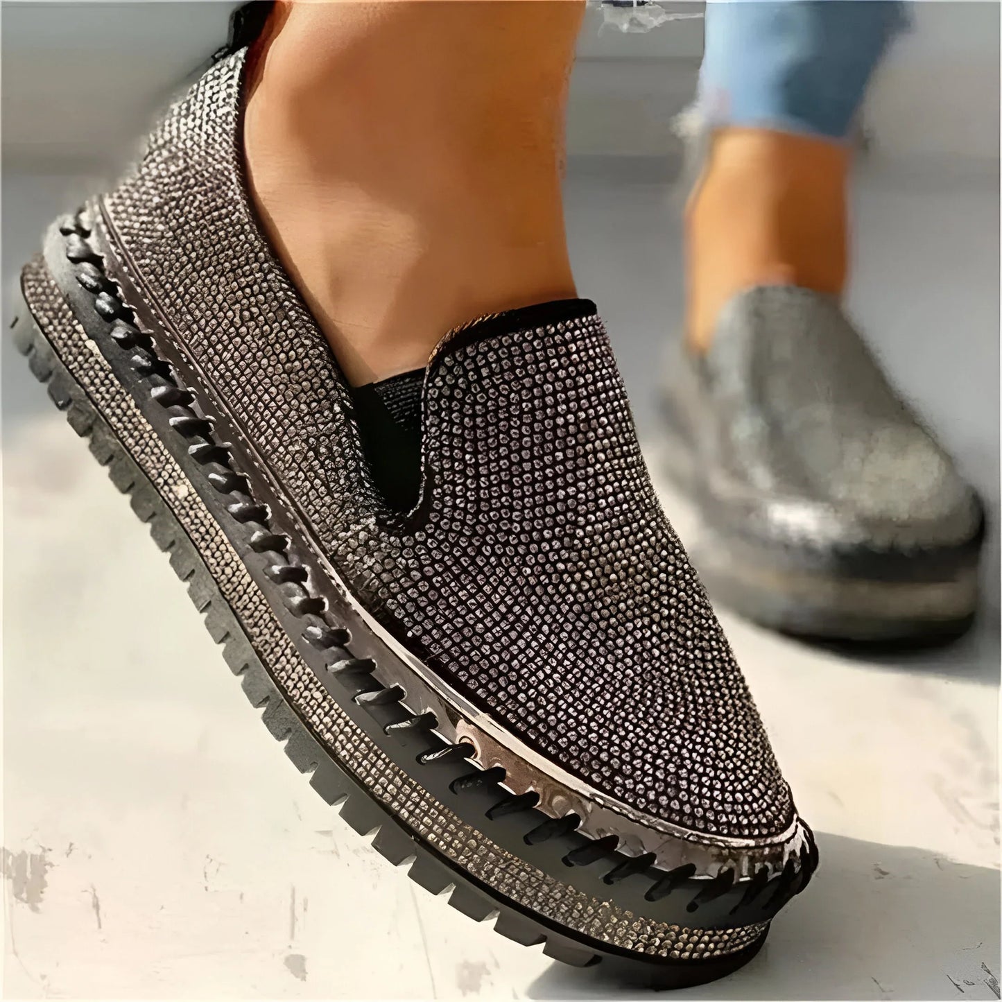Plantaris Marcelline – Baskets Confort Femme Plateforme Strass | Voûte Plantaire, Légères