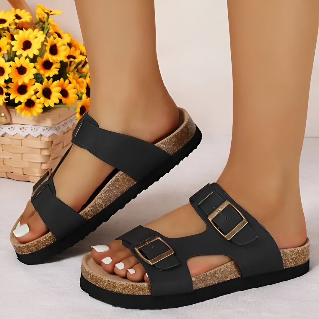Plantaris Jeanne – Sandales Liège Confort Femme Double Bride | Voûte Plantaire, Été