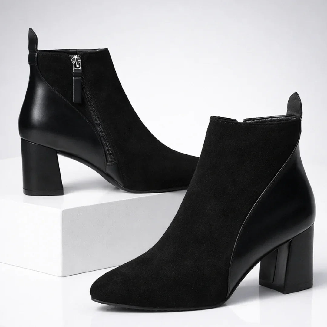 Plantaris Odette – Bottines Femme Effet Daim | Confort Voûte Plantaire, Élégantes