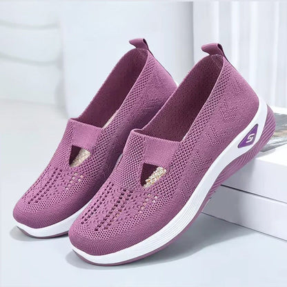 Olivia — Mocassin Orthopédique en Tricot, Facile à Enfiler
