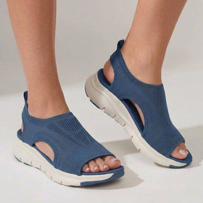 Léa — Sandale d'Été en Maille Souple, Pieds Sensibles
