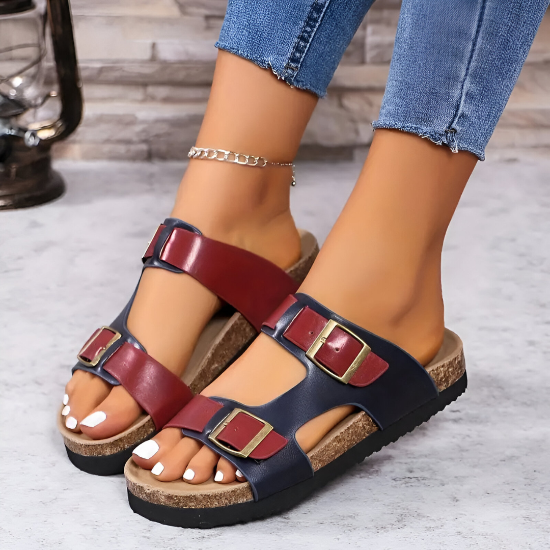 Plantaris Jeanne – Sandales Liège Confort Femme Double Bride | Voûte Plantaire, Été