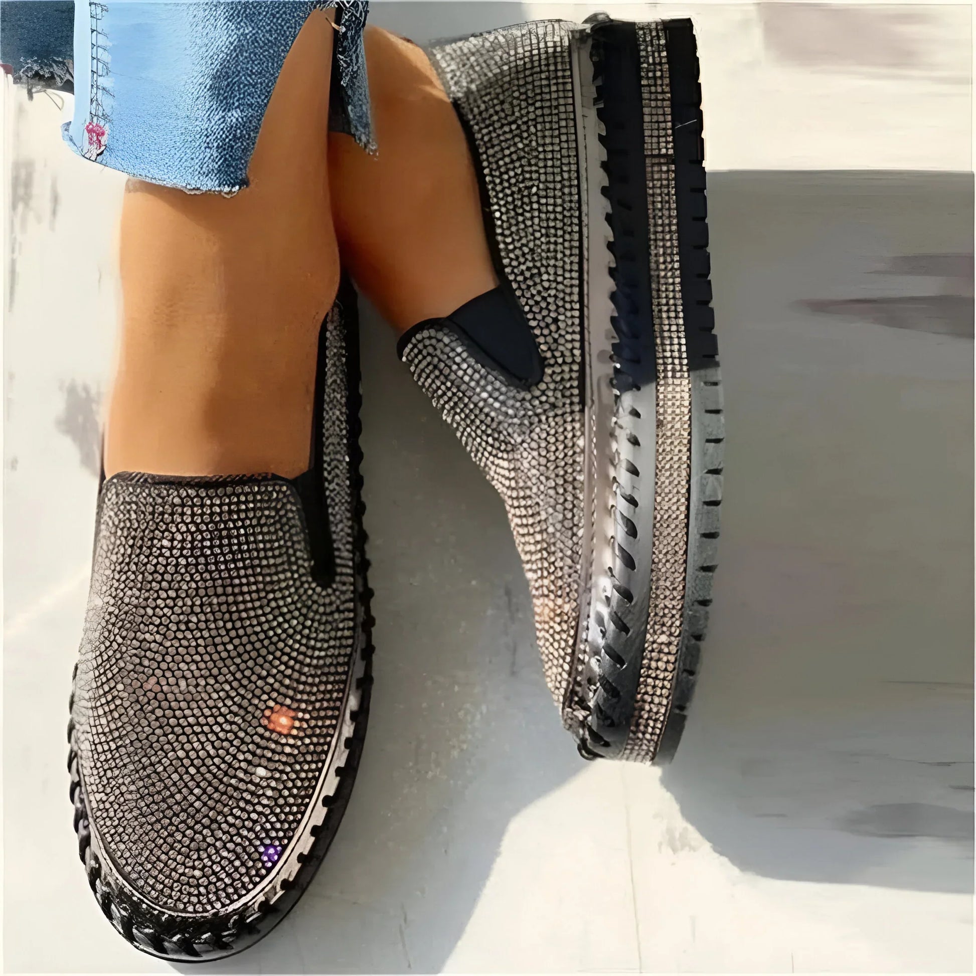 Plantaris Marcelline – Baskets Confort Femme Plateforme Strass | Voûte Plantaire, Légères