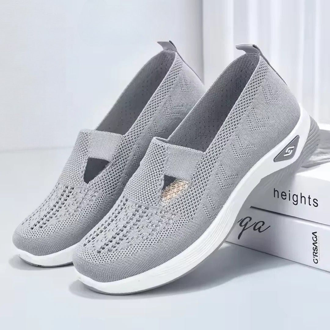 Olivia — Mocassin Orthopédique en Tricot, Facile à Enfiler
