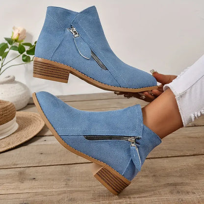 Plantaris Maaike – Bottines Zippées Femme Rétro | Confort Voûte Plantaire, Quotidien