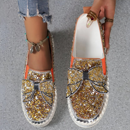 Plantaris Isabeau – Mocassins Confort Femme Nœud Strass | Voûte Plantaire, Élégants