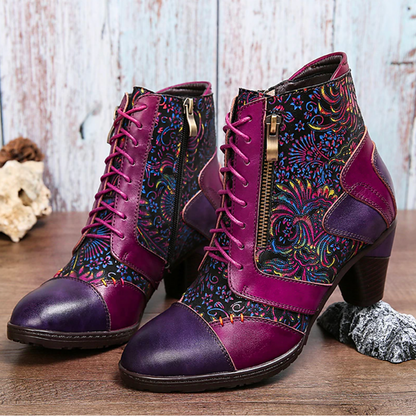 Plantaris Zoé – Bottines Imperméables Femme Motif Fleuri | Confort, Toutes Saisons