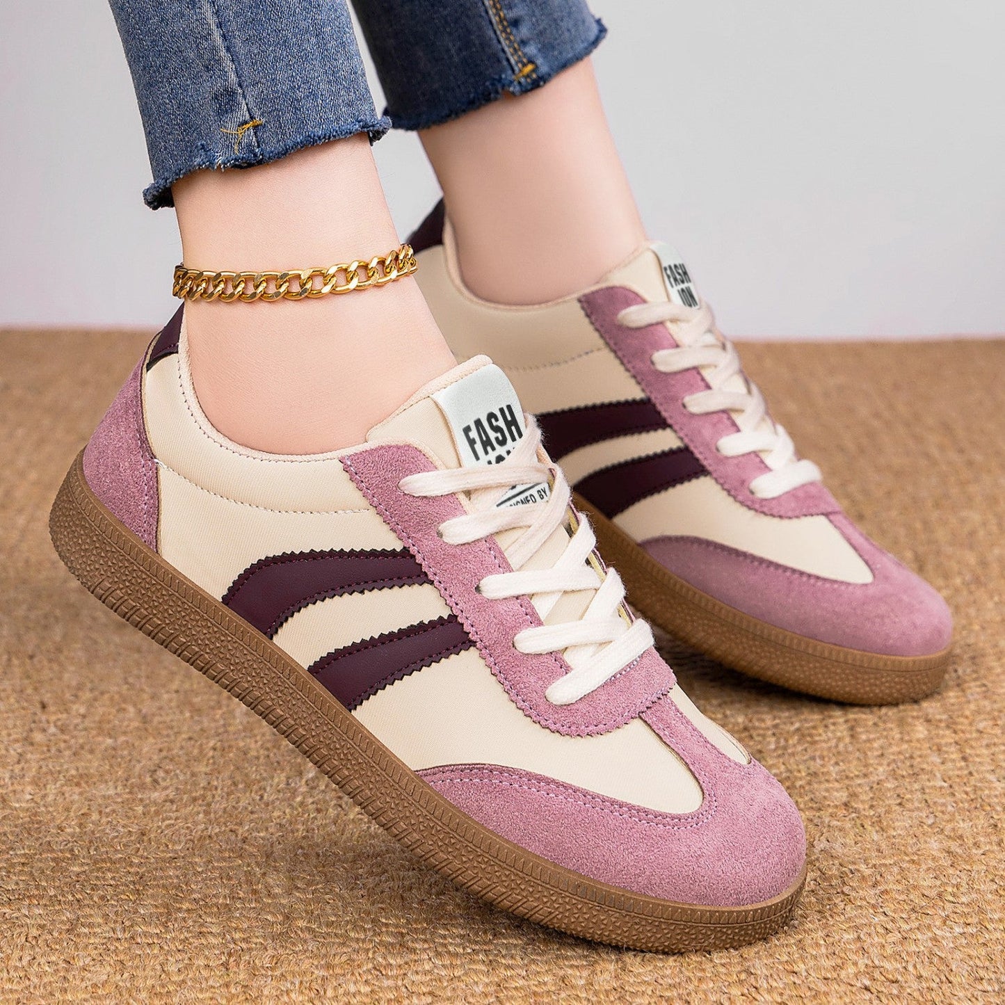 Plantaris Romane – Sneakers Confort Femme Rétro | Voûte Plantaire, Mémoire de Forme