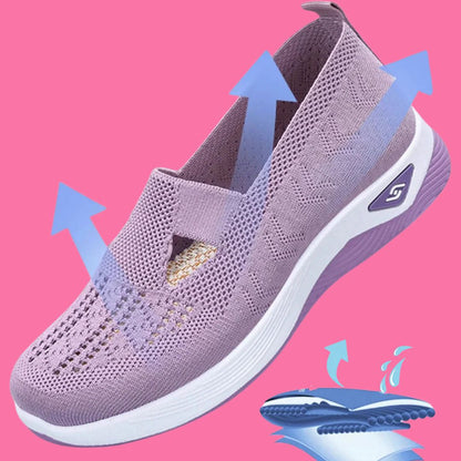 Olivia — Mocassin Orthopédique en Tricot, Facile à Enfiler