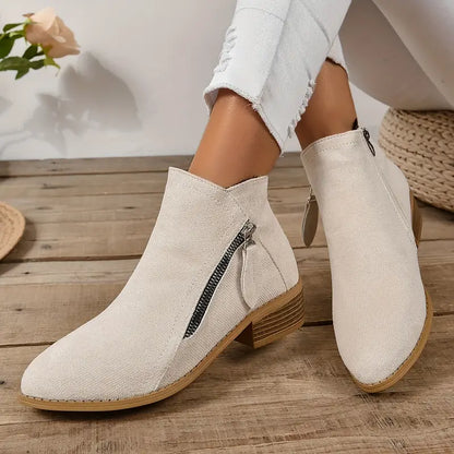 Plantaris Maaike – Bottines Zippées Femme Rétro | Confort Voûte Plantaire, Quotidien