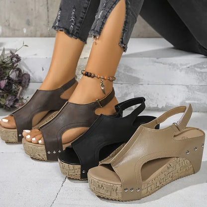 Plantaris Colombe – Sandales Compensées Femme Vintage | Maintien, Style