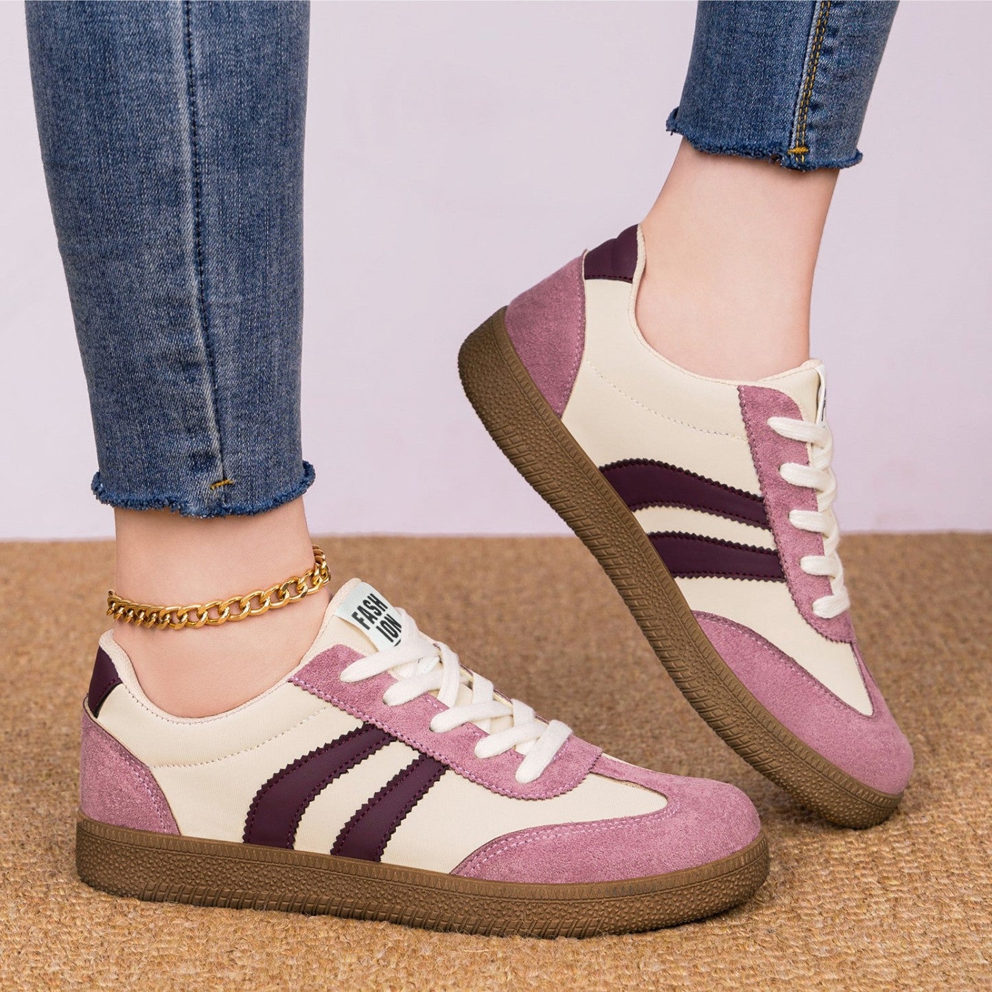 Plantaris Romane – Sneakers Confort Femme Rétro | Voûte Plantaire, Mémoire de Forme