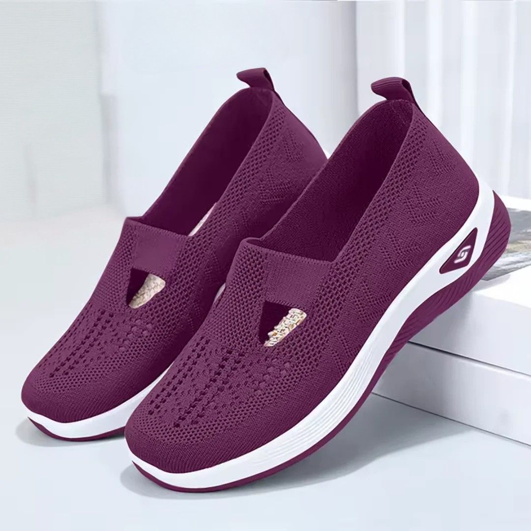 Olivia — Mocassin Orthopédique en Tricot, Facile à Enfiler