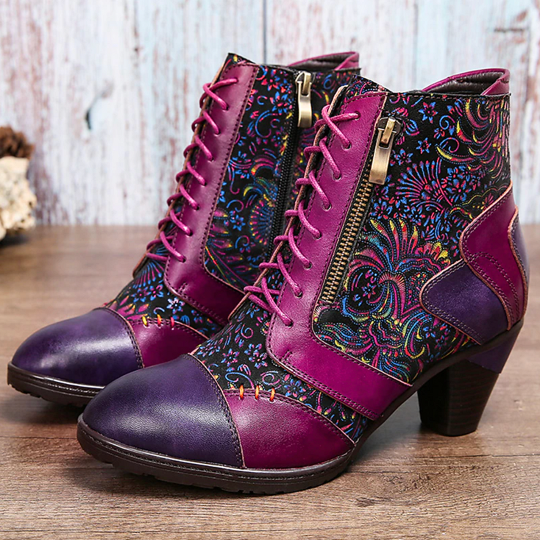 Plantaris Zoé – Bottines Imperméables Femme Motif Fleuri | Confort, Toutes Saisons