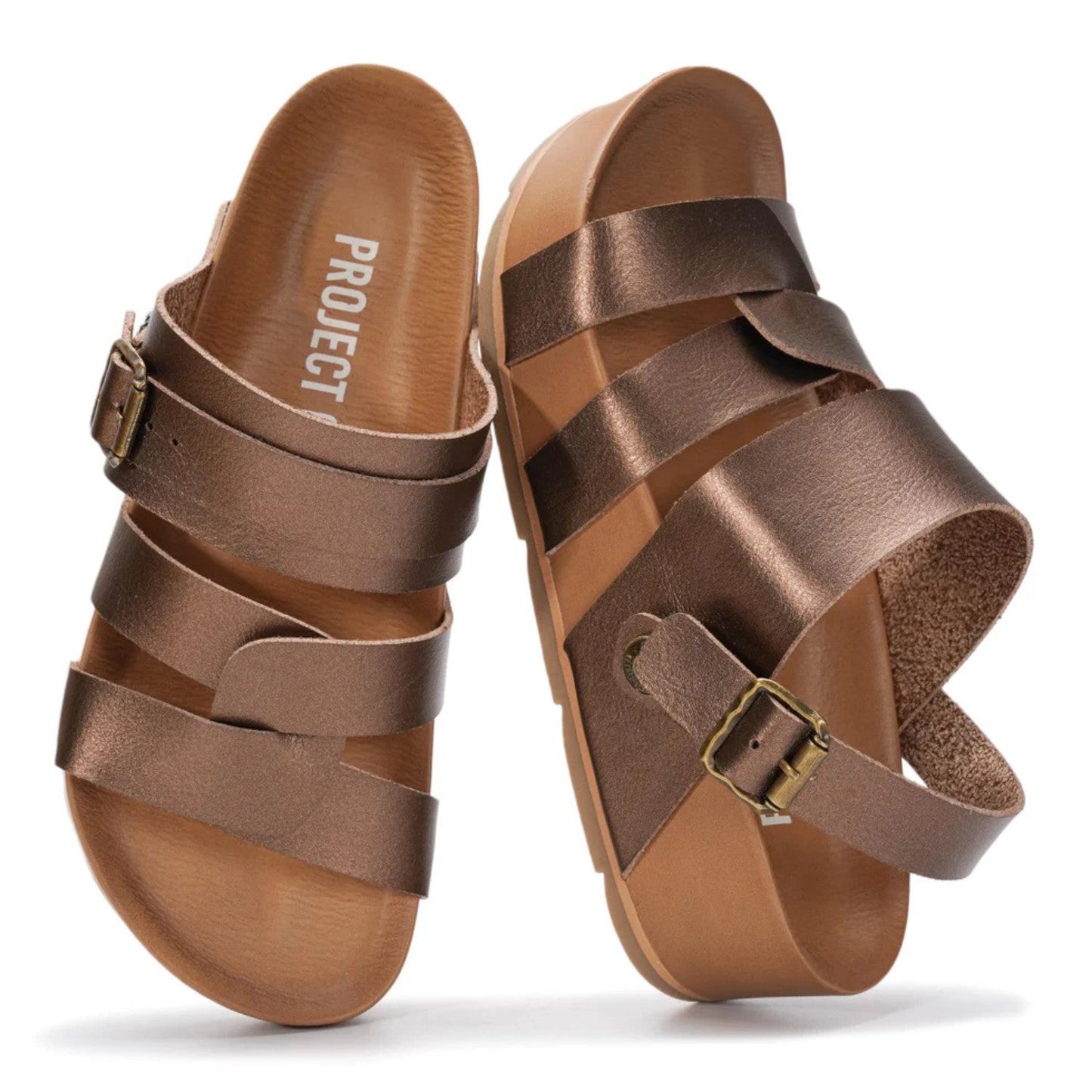 Plantaris Pénélope – Sandales Plateforme Confort Femme Effet Cuir | Voûte Plantaire, Boucle