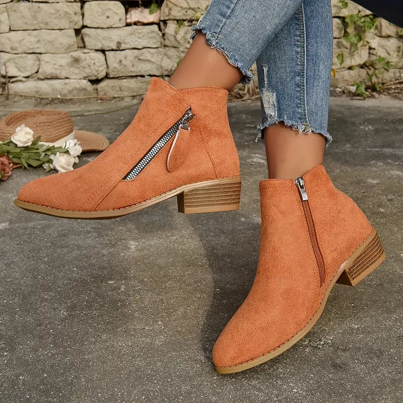 Plantaris Maaike – Bottines Zippées Femme Rétro | Confort Voûte Plantaire, Quotidien