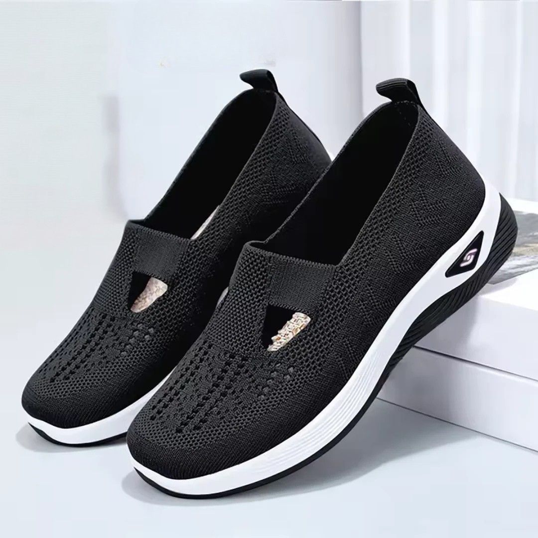 Olivia — Mocassin Orthopédique en Tricot, Facile à Enfiler