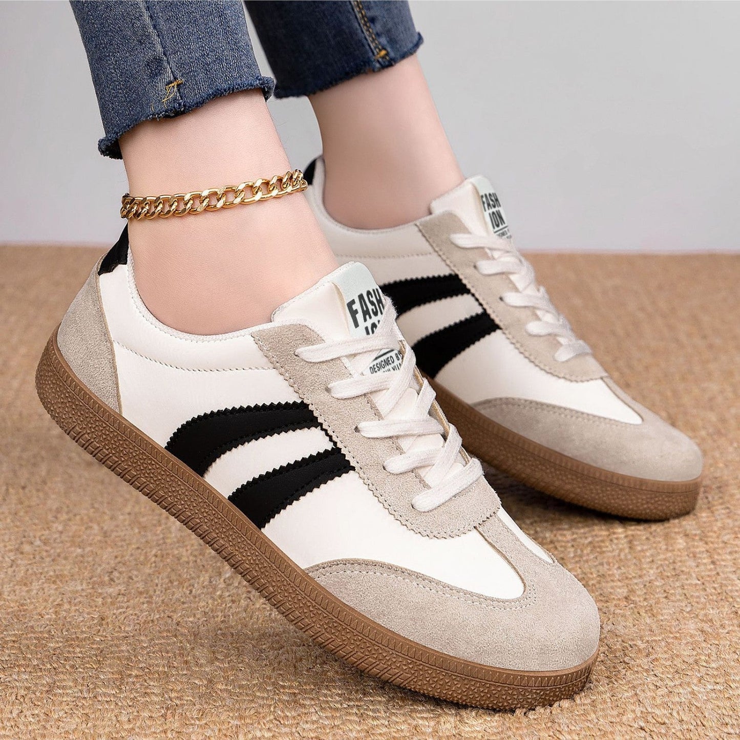Plantaris Romane – Sneakers Confort Femme Rétro | Voûte Plantaire, Mémoire de Forme