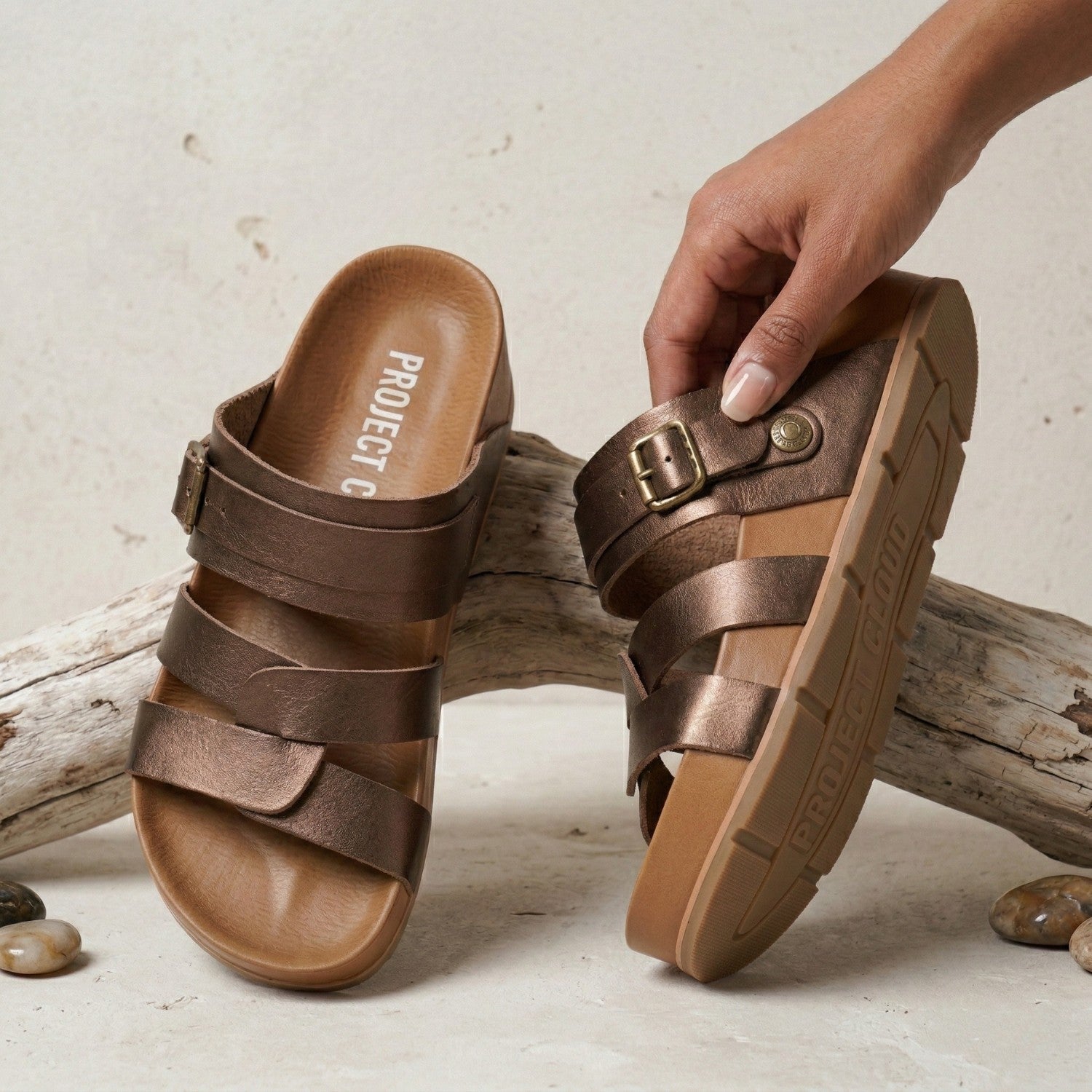 Plantaris Pénélope – Sandales Plateforme Confort Femme Effet Cuir | Voûte Plantaire, Boucle