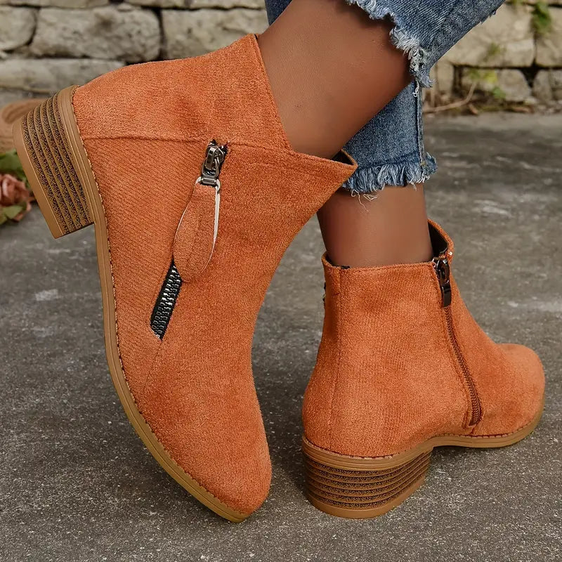 Plantaris Maaike – Bottines Zippées Femme Rétro | Confort Voûte Plantaire, Quotidien