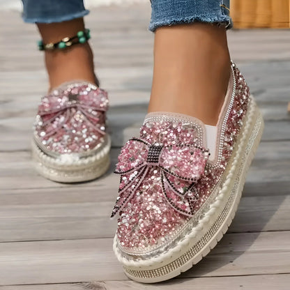 Plantaris Isabeau – Mocassins Confort Femme Nœud Strass | Voûte Plantaire, Élégants